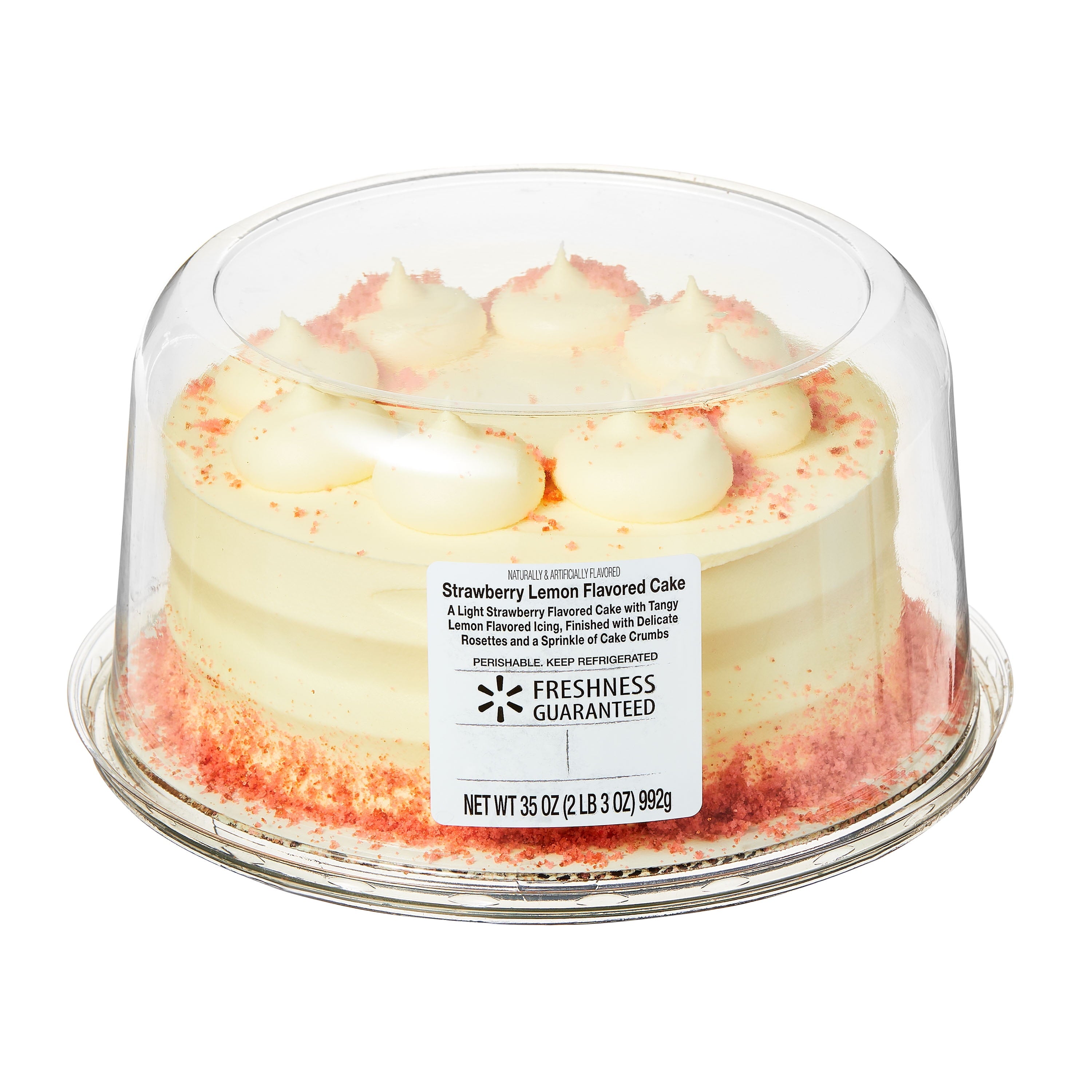 Strawberry Lemon Flavored Cake 35 Oz Serves 12 Freshness Guaranteed