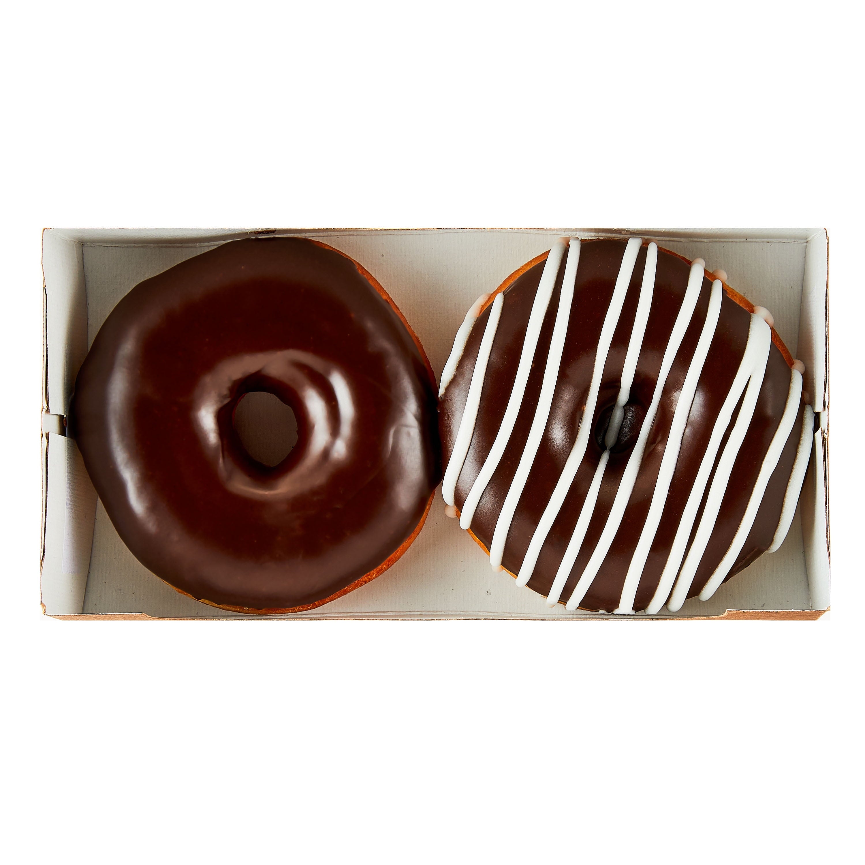 Bavarian Creme and Chocolate Filled Donuts 6 Oz 2 Count Freshness Guaranteed