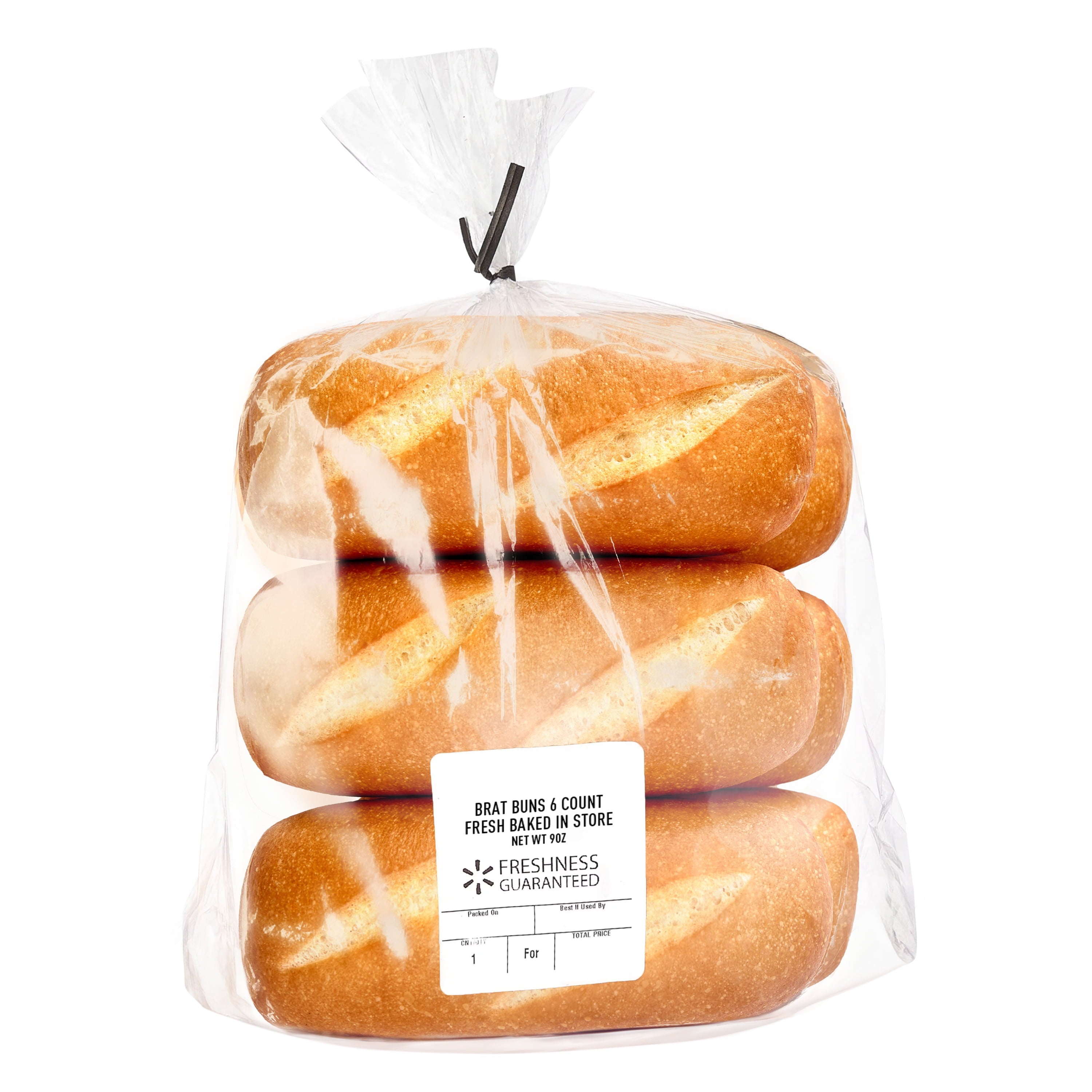 Plain Bratwurst Buns 9 Oz 6 Count Freshness Guaranteed