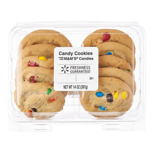 Cookies Made With M&M's Candies 14 Oz 10 Count Freshness Guaranteed