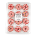 Strawberry Iced Mini Donuts 8 Oz 12 Count Freshness Guaranteed