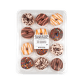 Vanilla and Chocolate Iced Mini Donuts 8 Oz 12 Count Freshness Guaranteed