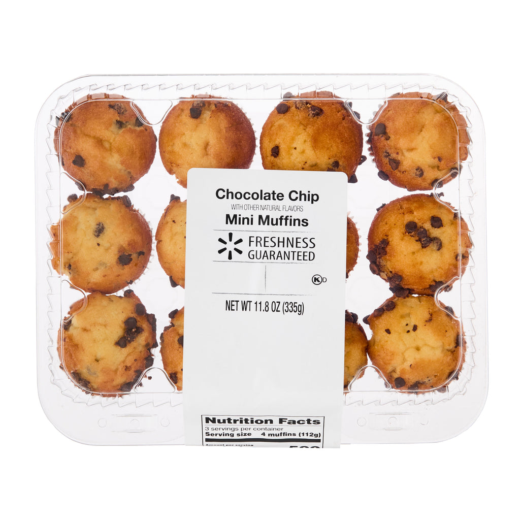 Mini Chocolate Chip Muffins 11.8 Oz 12 Count Freshness Guaranteed