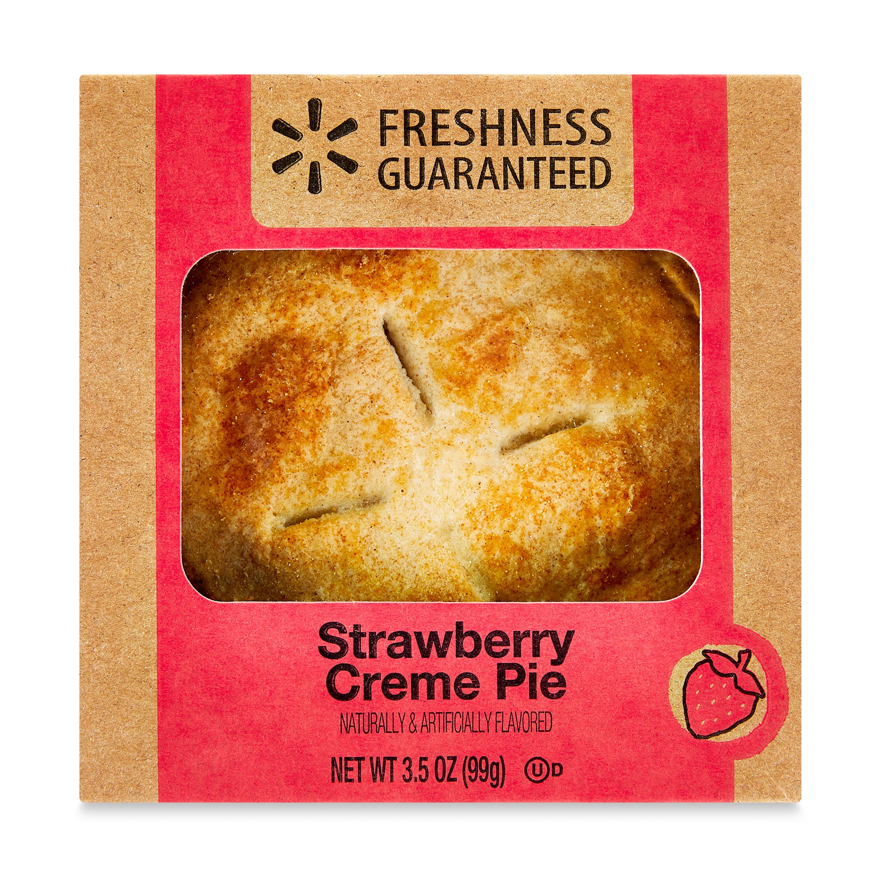 Mini Strawberry Creme Pie 3.5 Oz 1 Count Freshness Guaranteed