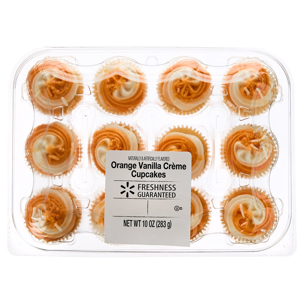 Orange Vanilla Cream Mini Cupcakes 10 Oz 12 Count Freshness Guaranteed