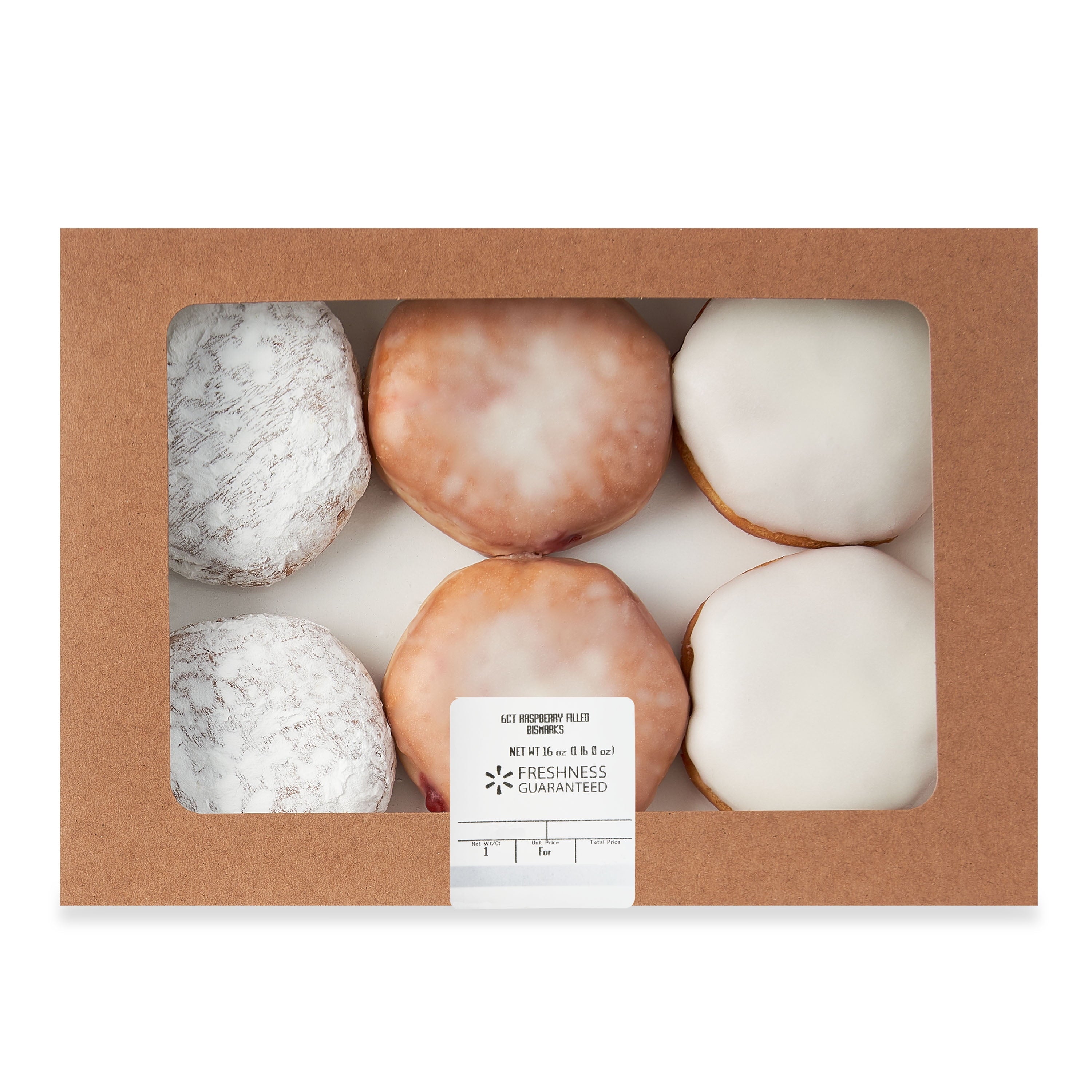 Raspberry Filled Bismark Donuts 16 Oz 6 Count Freshness Guaranteed