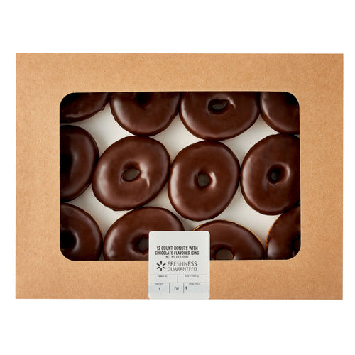 Chocolate Iced Donuts 12 Count 2 Lb 12 Oz Freshness Guaranteed