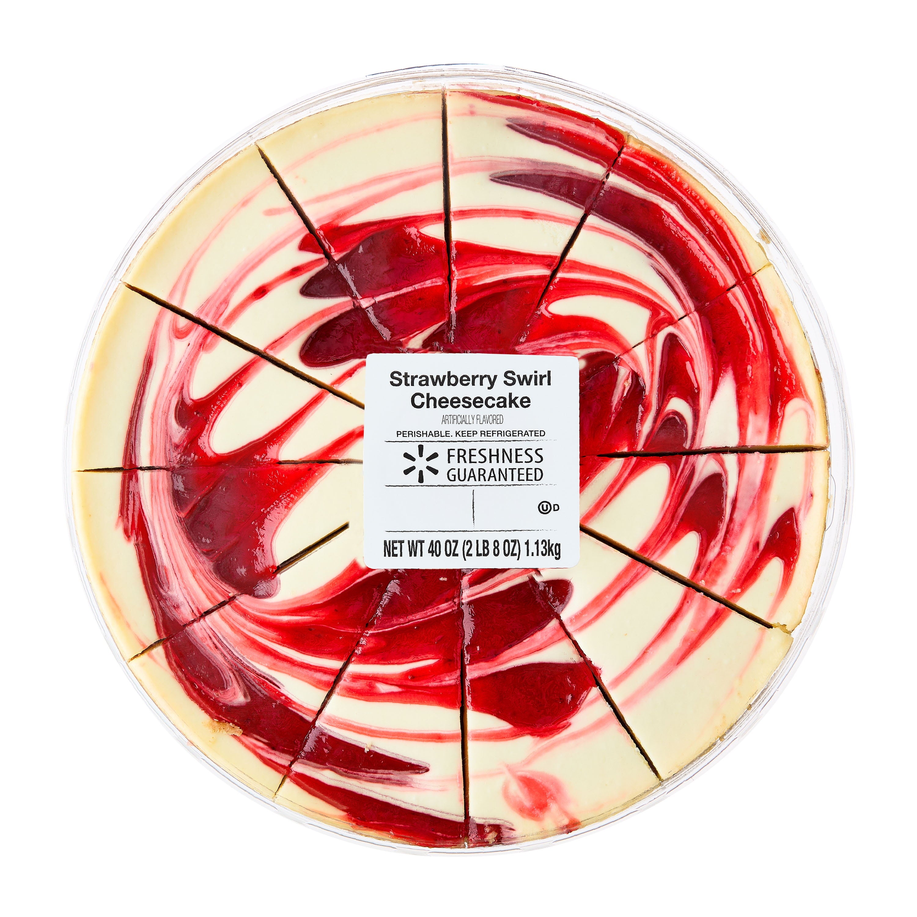 Strawberry Swirl Cheesecake 40 Oz 12 Count Freshness Guaranteed