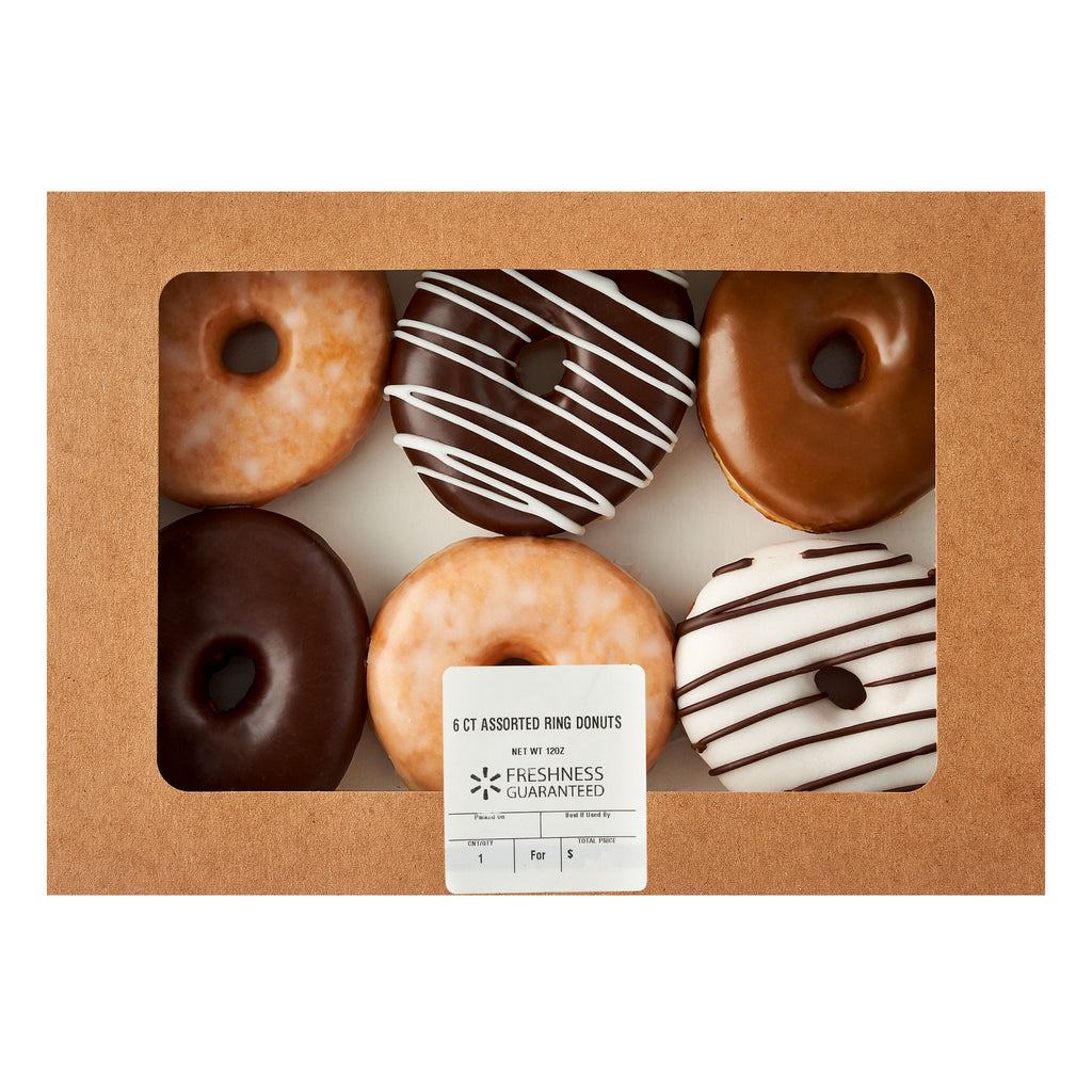 Assorted Iced Ring Donuts 12 Oz 6 Count Freshness Guaranteed