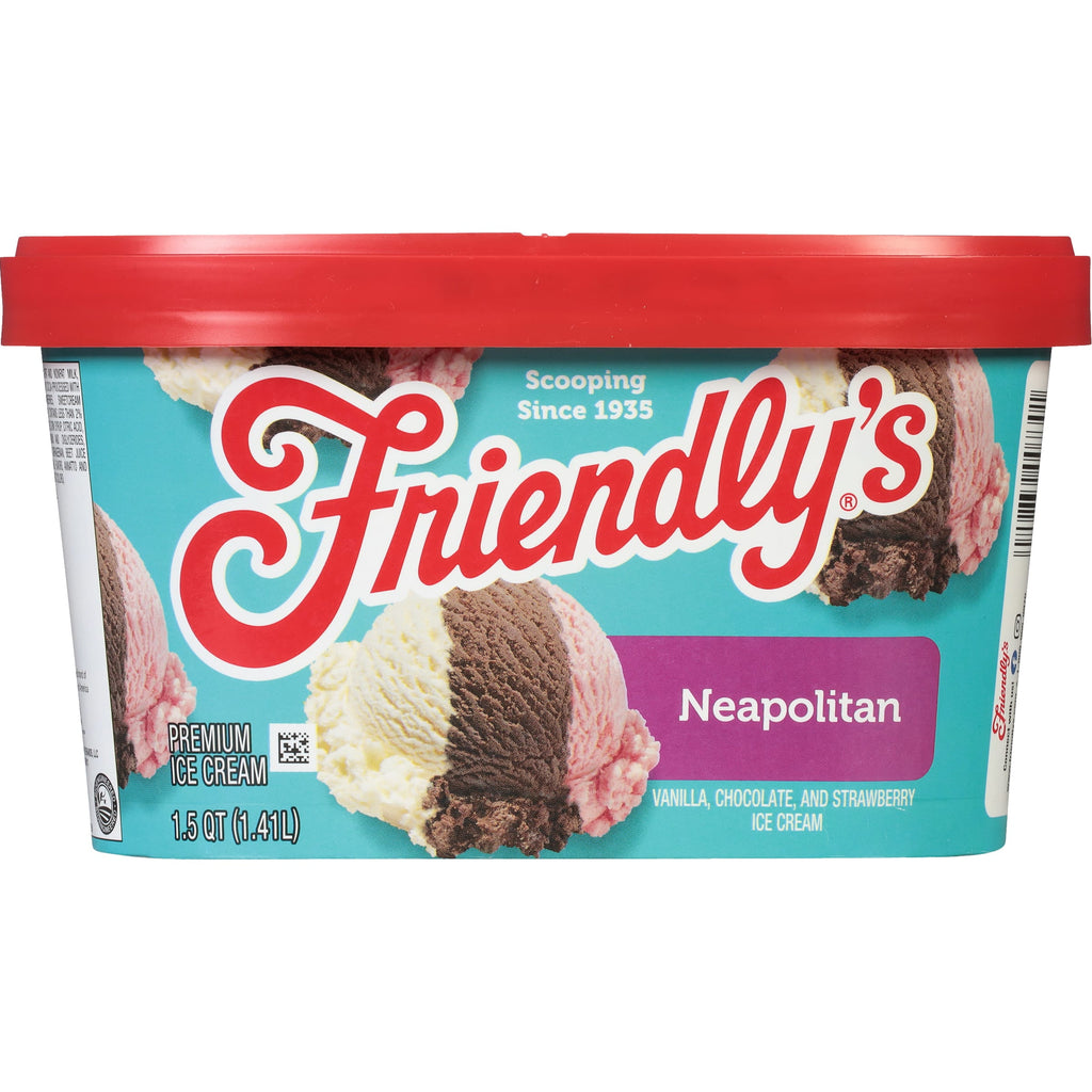 Friendly's Rich and Creamy Vanilla Chocolate Strawberry Ice Cream 48 Fl Oz