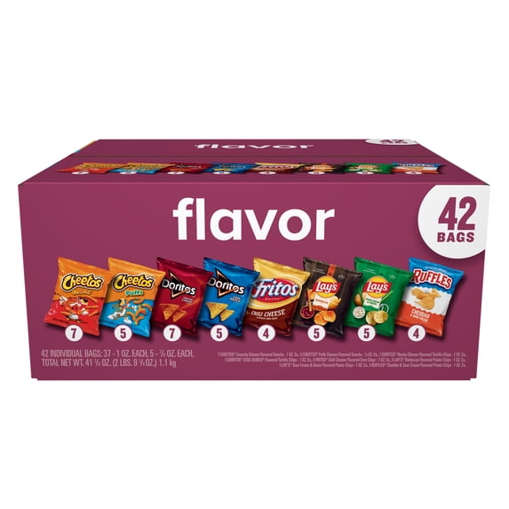 Flavor Mix Variety Pack Snack Chips 42 Count 1 Count Frito-Lay
