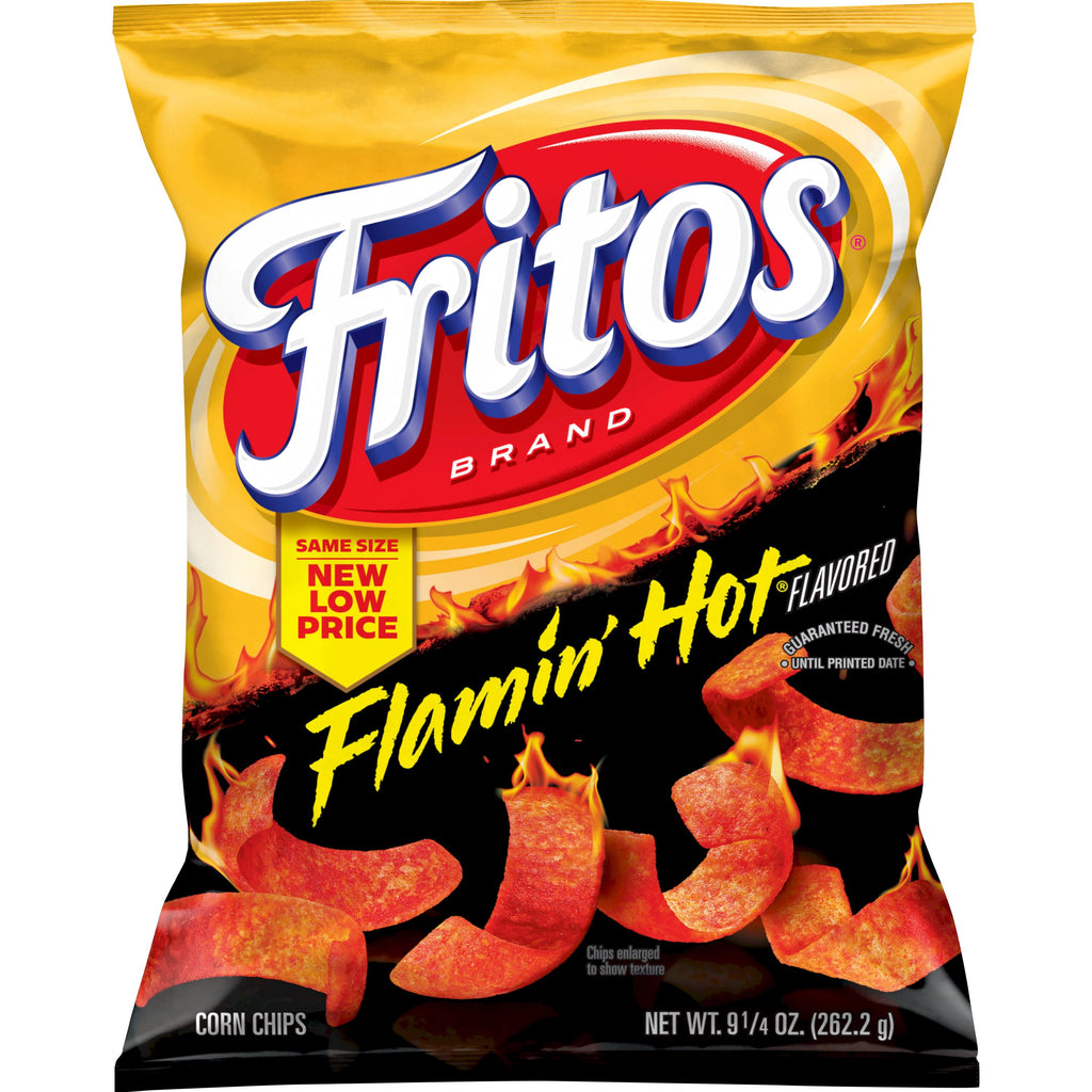 Flamin' Hot Flavored Corn Chips 9.25 Oz Fritos