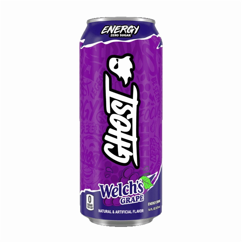 GHOST Energy Welch's Grape Zero Sugar Energy Drink 16 fl oz Single Can