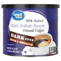 Great Value Dark Italian Roast Naturally Caffeinated Ground Coffee 22.6 oz Canister