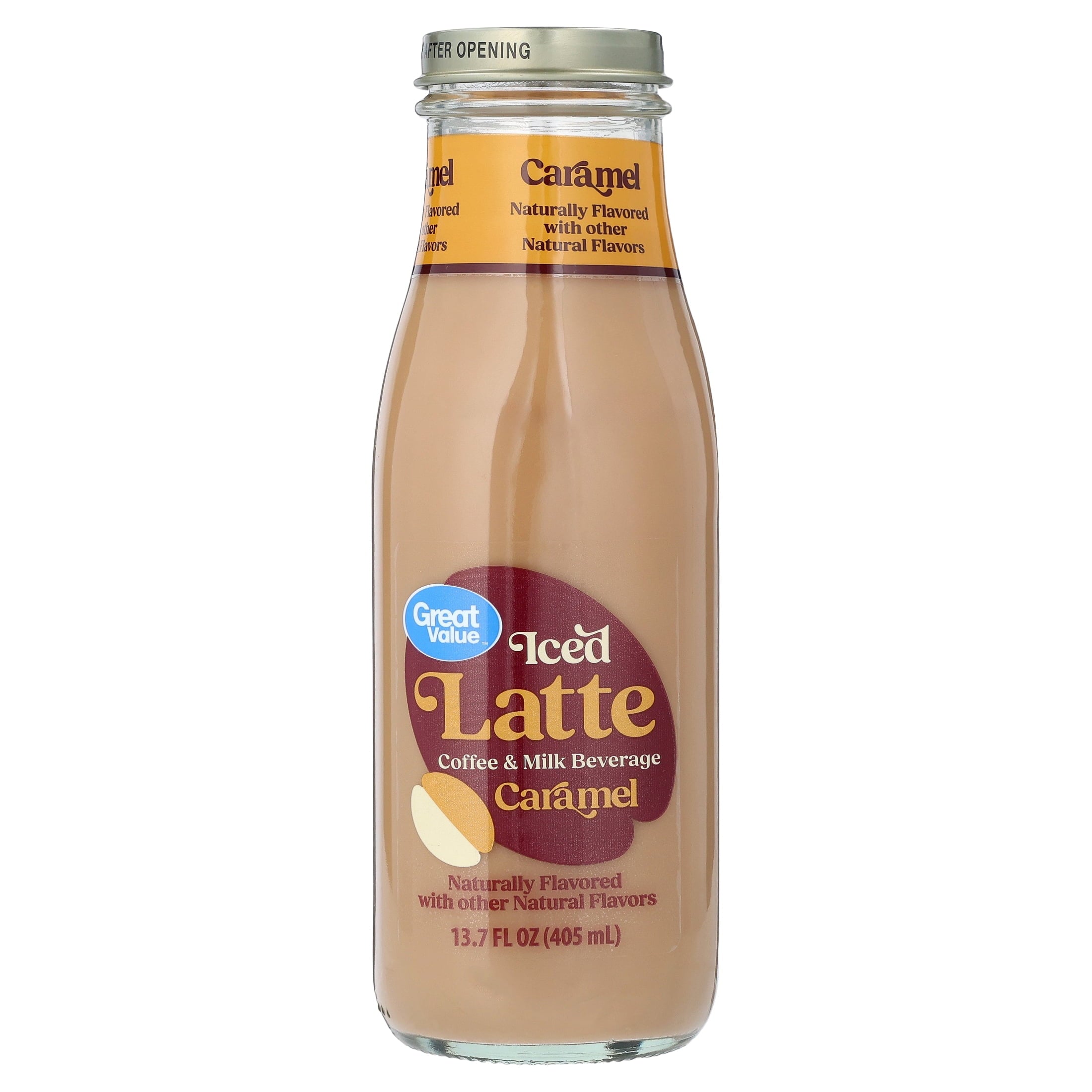 Great Value Iced Caramel Latte Coffee and Milk Beverage 13.7 fl oz