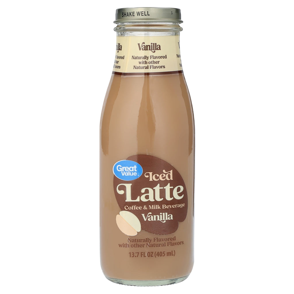 Great Value Iced Vanilla Latte Coffee and Milk Beverage 13.75 fl oz