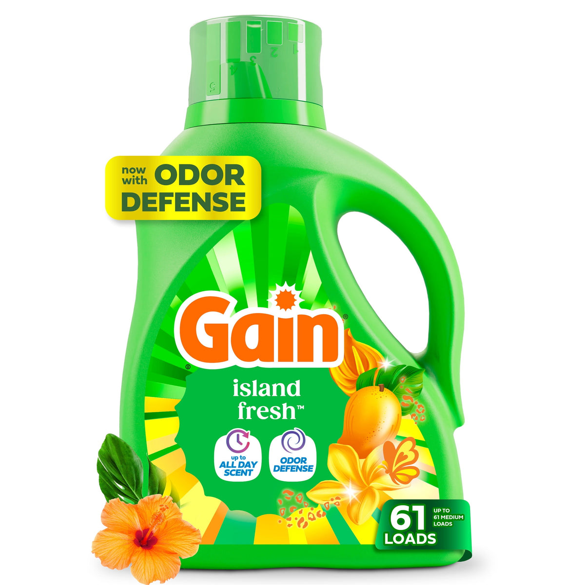 Gain Liquid Laundry Detergent Island Fresh Scent 81 fl oz 61 Loads