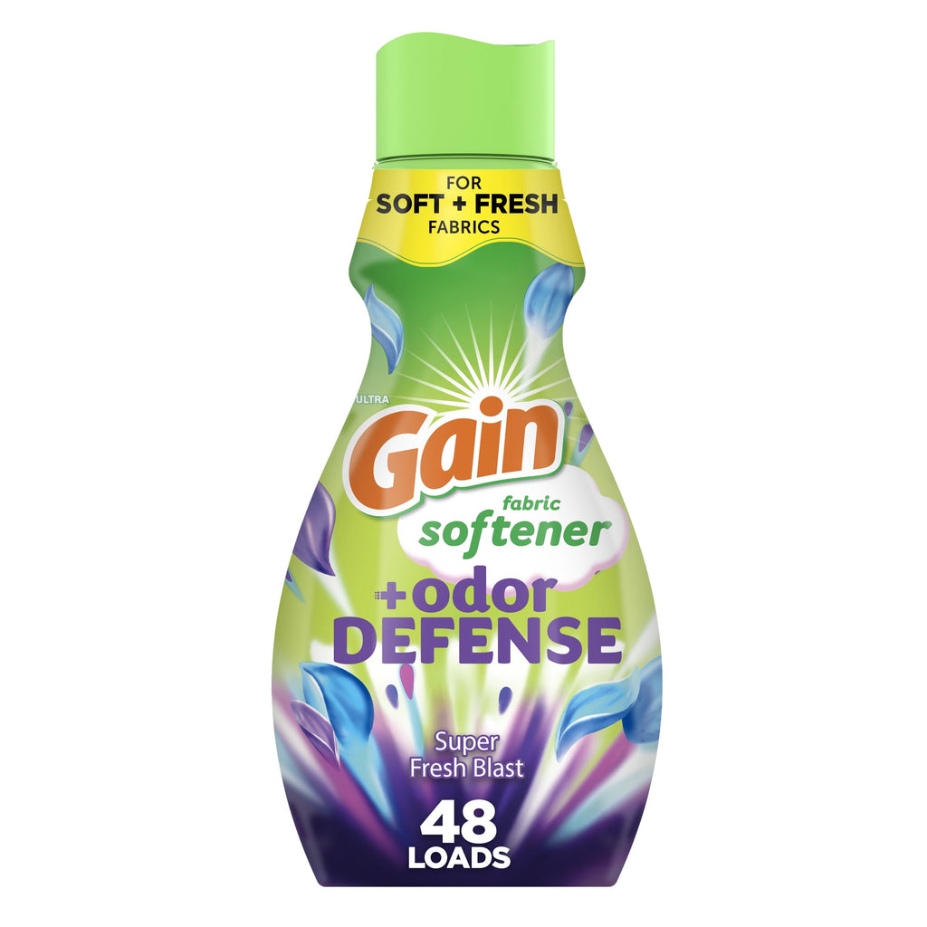 Gain Odor Defense Liquid Fabric Softener Super Fresh Blast Scent 35 fl oz 48 Loads