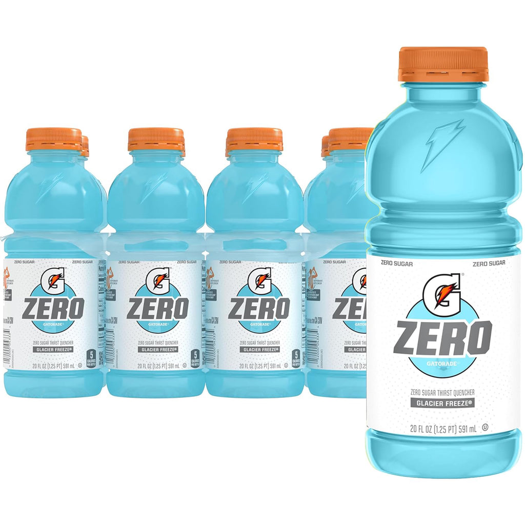 Gatorade Zero Sugar Thirst Quencher Glacier Freeze Sports Drink 20 fl oz 8 Count
