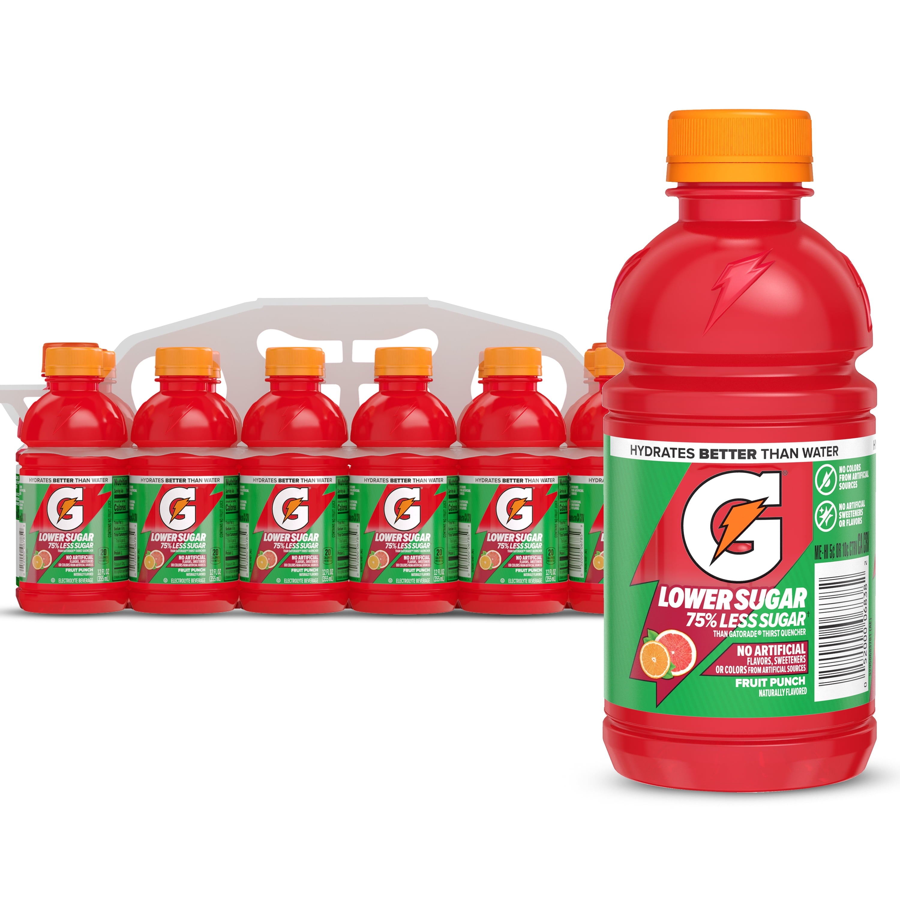 Gatorade Lower Sugar Electrolyte Sports Drink 12 fl oz Bottles (12 Pack)