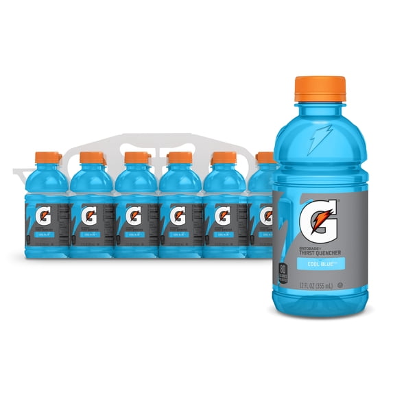 Gatorade Thirst Quencher Cool Blue Sports Drink 12 fl oz 12 Count Bottles