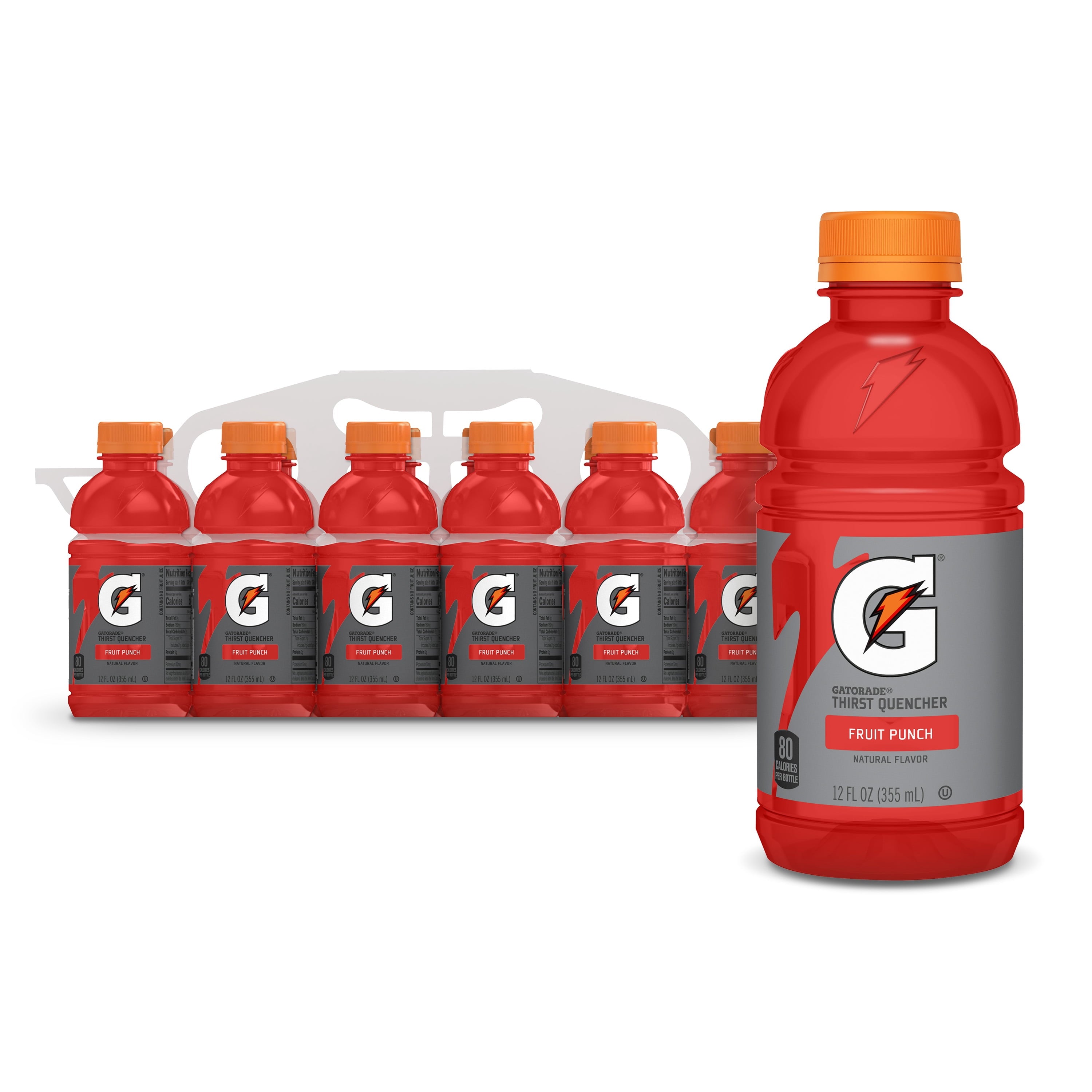 Gatorade Thirst Quencher Fruit Punch Sports Drink 12 fl oz 12 Count Bottles