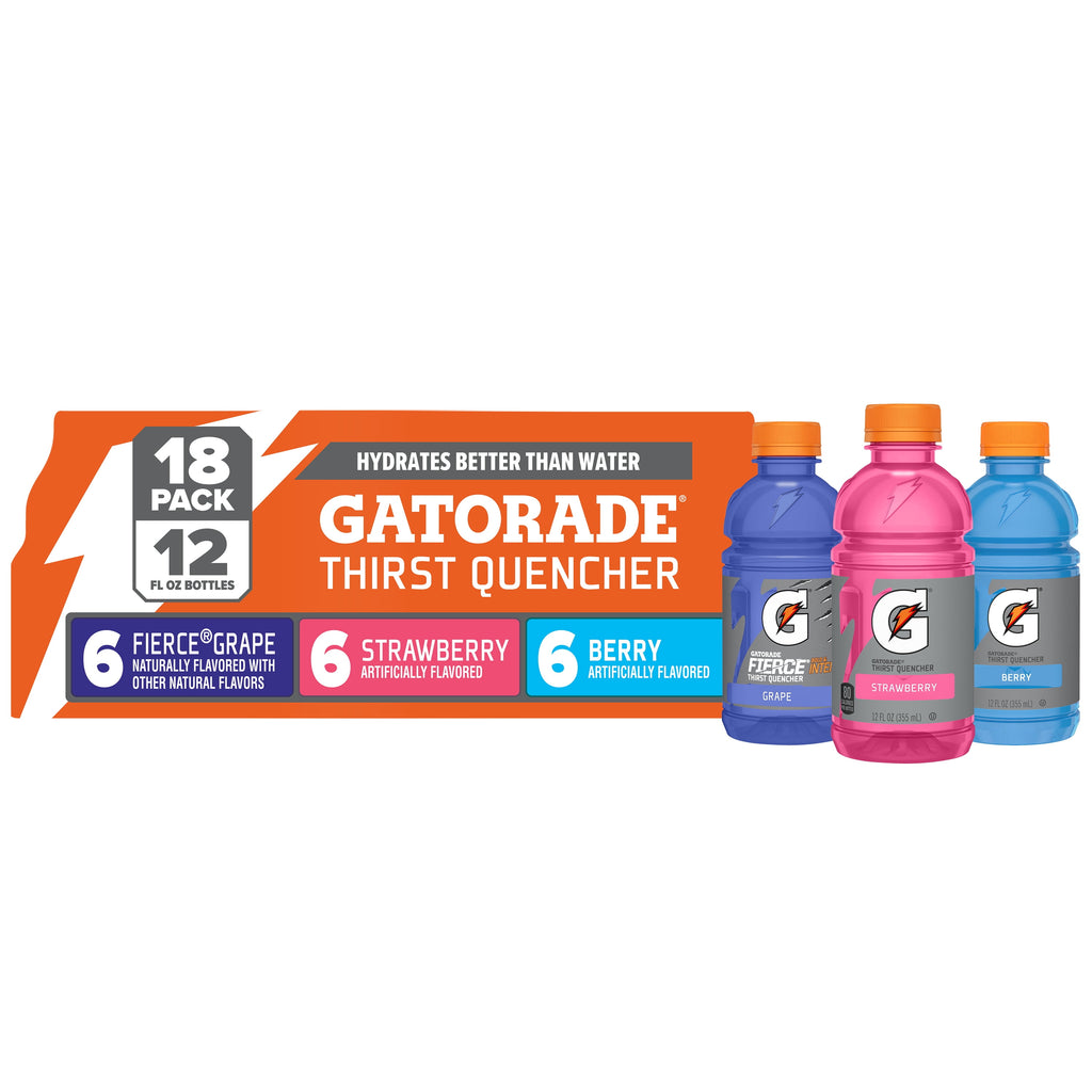 Gatorade Thirst Quencher Grape Strawberry Berry Sports Drink 12 fl oz 18 Count Bottles