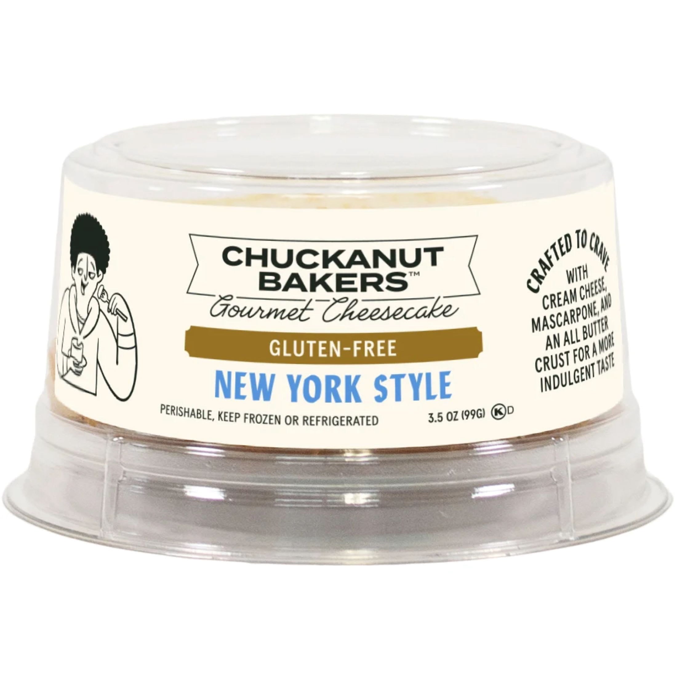 Gluten Free New York Style Cheesecake 3.5 Oz 1 Count Frozen Chuckanut Bakers
