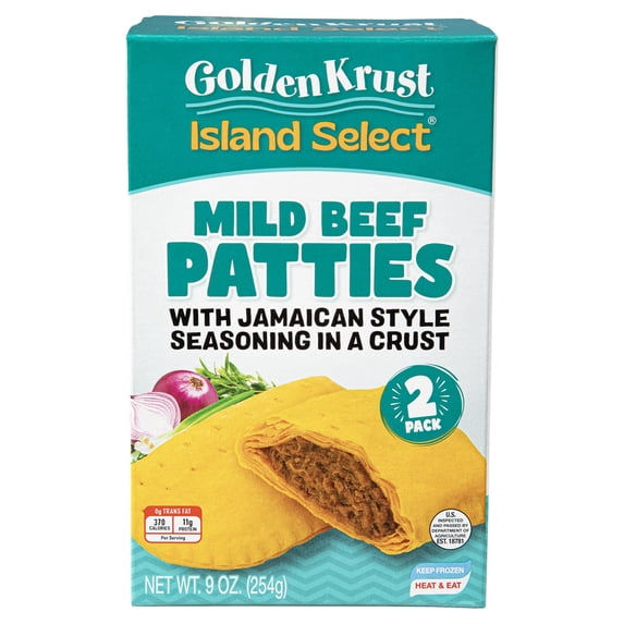 Golden Krust Island Select Mild Beef Patties Frozen 9 Oz 2 Count