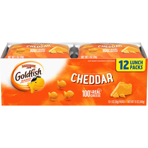 Cheddar Cheese Crackers Snack Packs 12 Count 12 Oz Goldfish