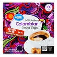 Great Value 100% Arabica Colombian Medium Dark Roast Ground Coffee Pods 100 Count