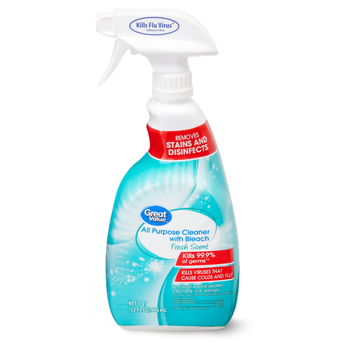 Great Value All-Purpose Cleaner with Bleach Fresh Scent 32 fl oz