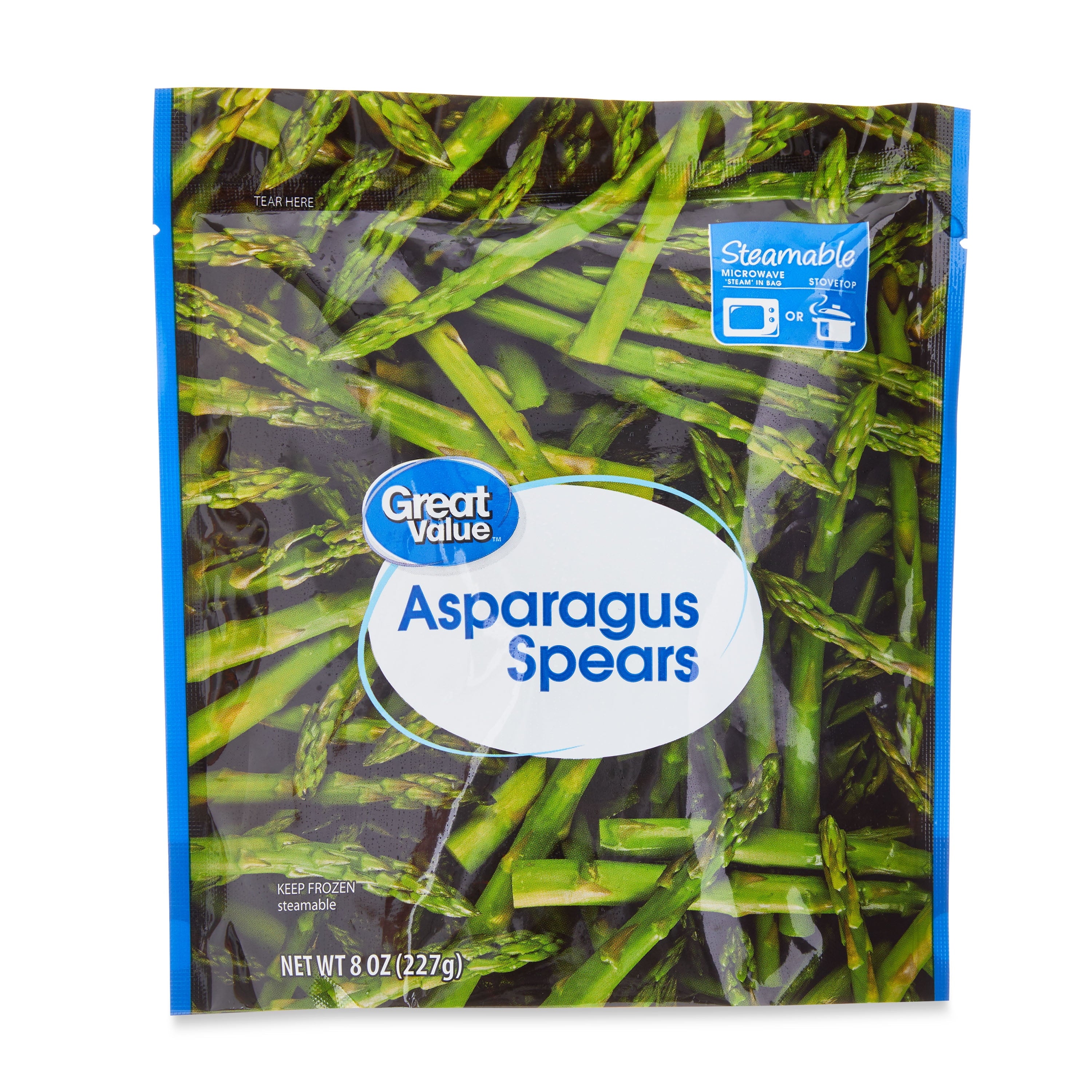 Great Value Asparagus Spears Frozen 8 Oz