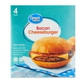 Great Value Bacon Cheeseburger Sandwiches Frozen 4 Count