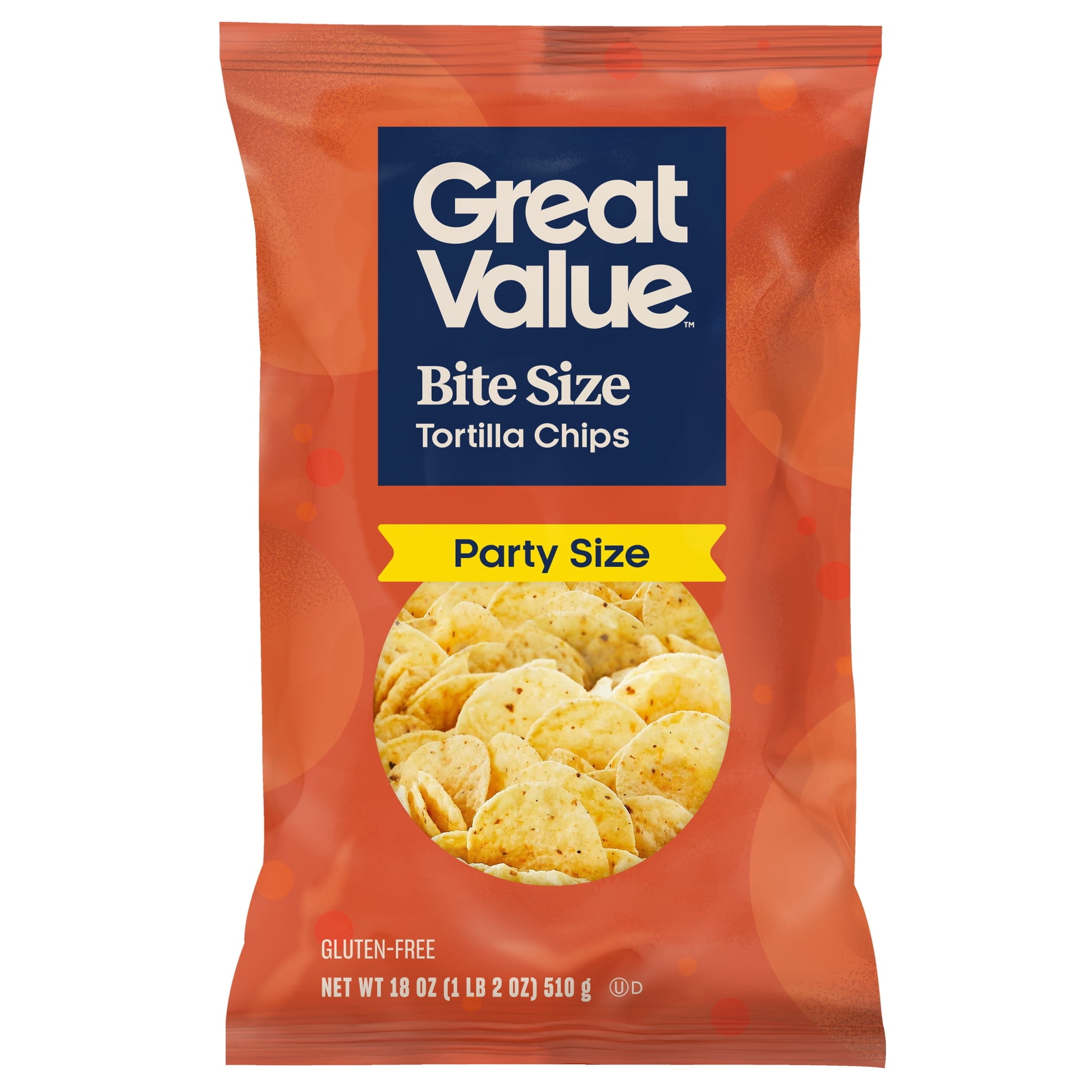Bite Size Tortilla Chips Party Size 18 Oz Great Value