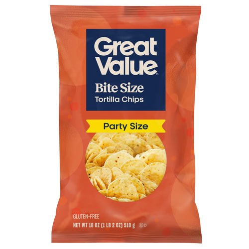 Bite Size Tortilla Chips Party Size 18 Oz Great Value