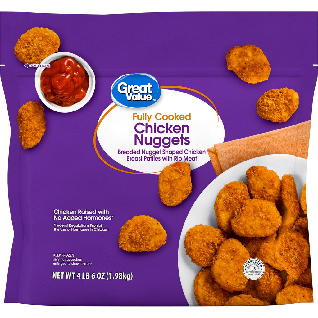Great Value Fully Cooked Breaded Chicken Nuggets Frozen 70 Oz
