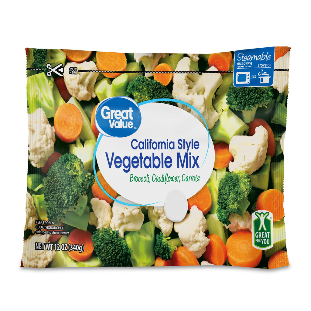 Great Value Frozen California Style Vegetable Mix 12 Oz