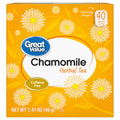 Great Value Chamomile Naturally Decaffeinated Herbal Tea Bags 1.41 oz 40 Count