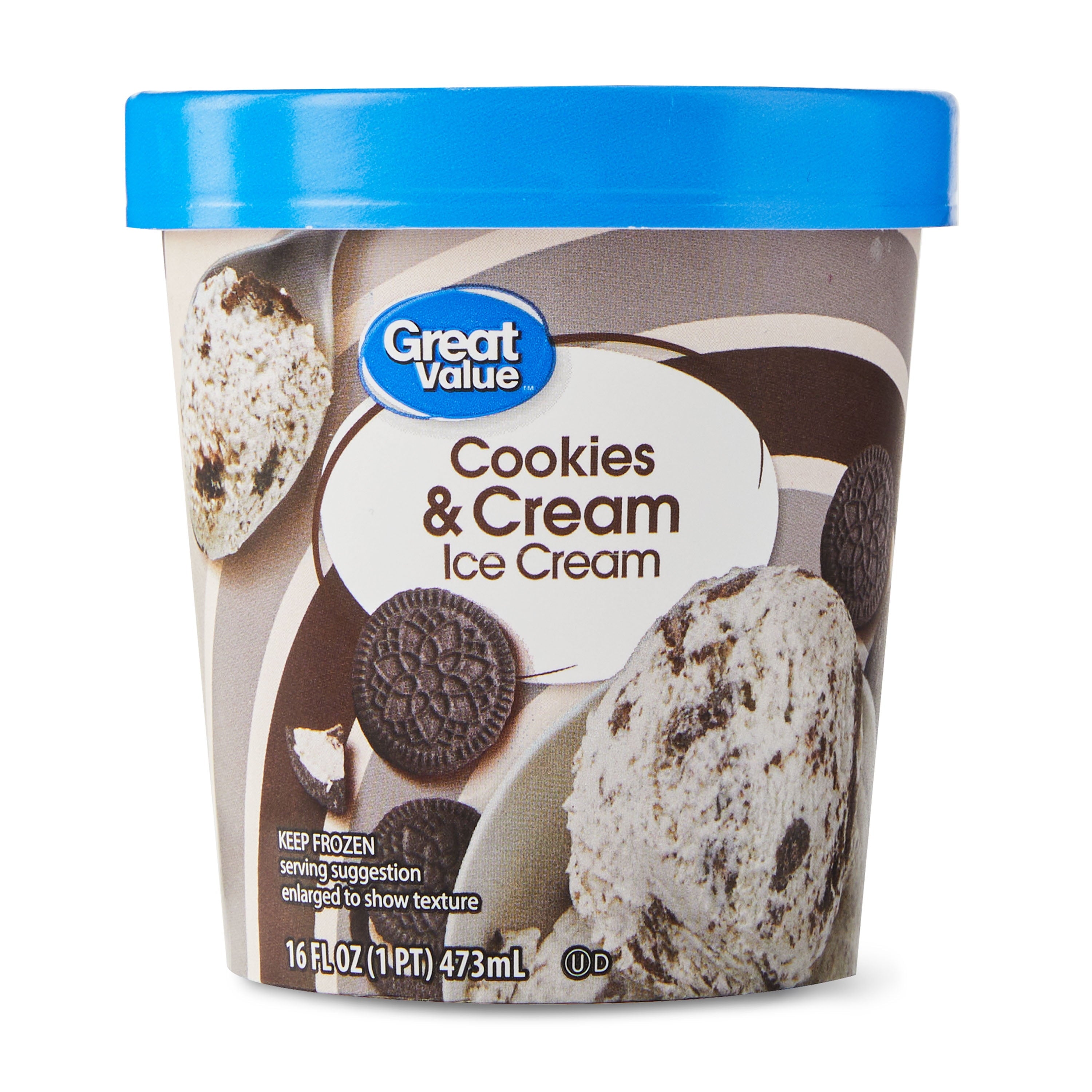 Great Value Cookies & Cream Ice Cream 16 Fl Oz