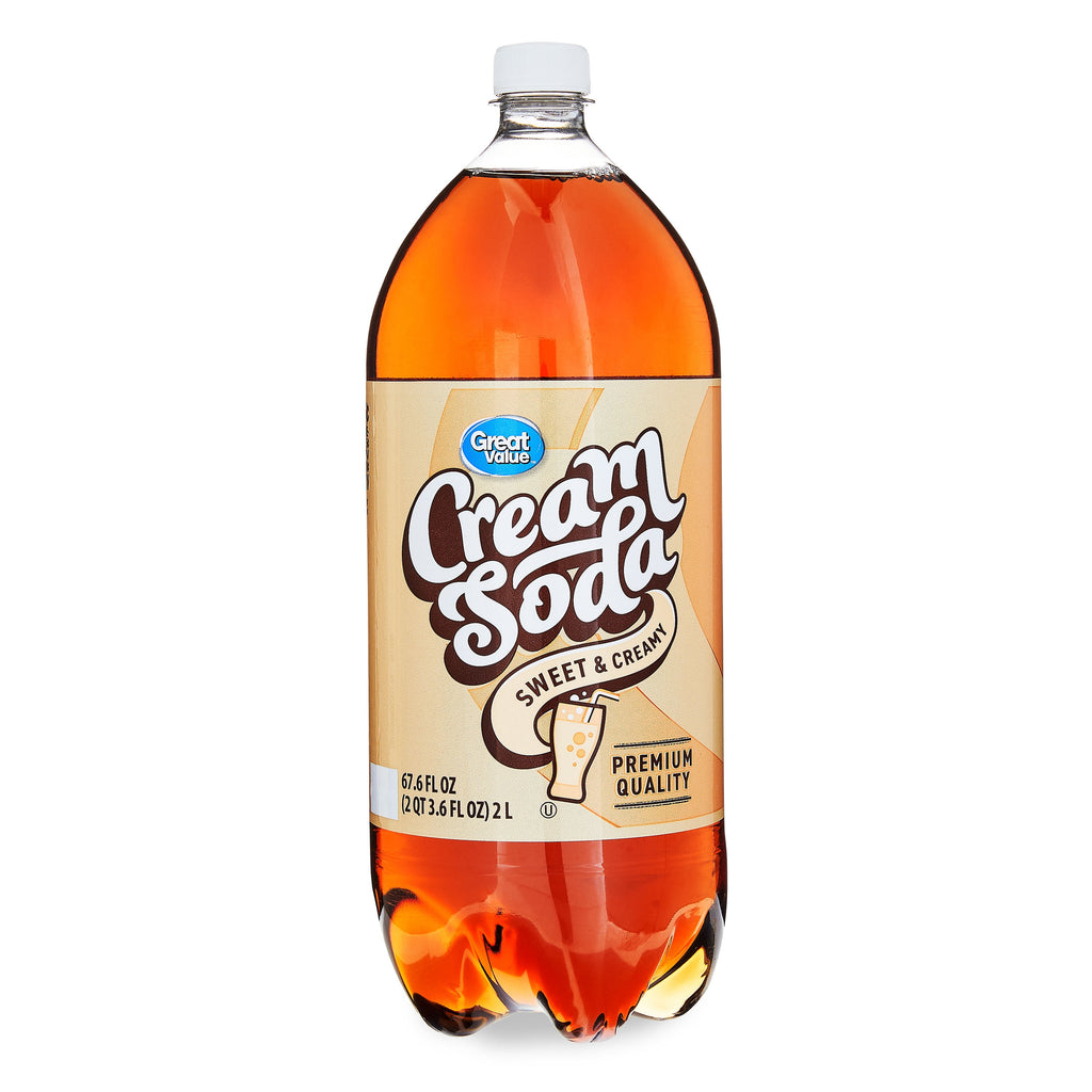 Great Value Cream Soda Pop Bottle 2 L