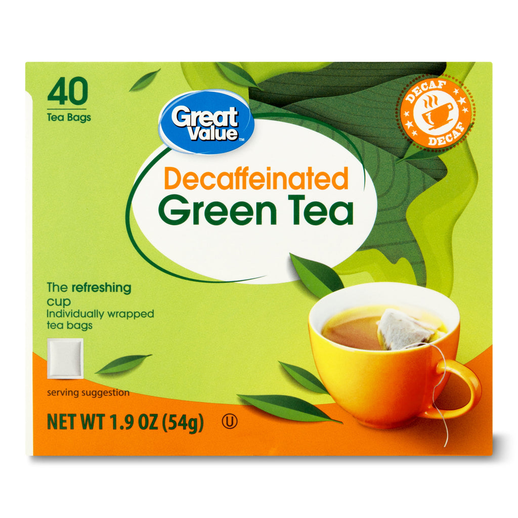 Great Value Decaffeinated Green Tea Bags 1.9 oz 40 Count