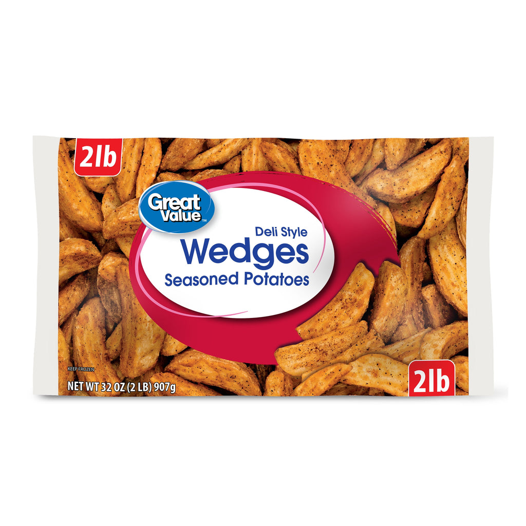 Great Value Deli Style Wedges Seasoned Potatoes Frozen 32 Oz