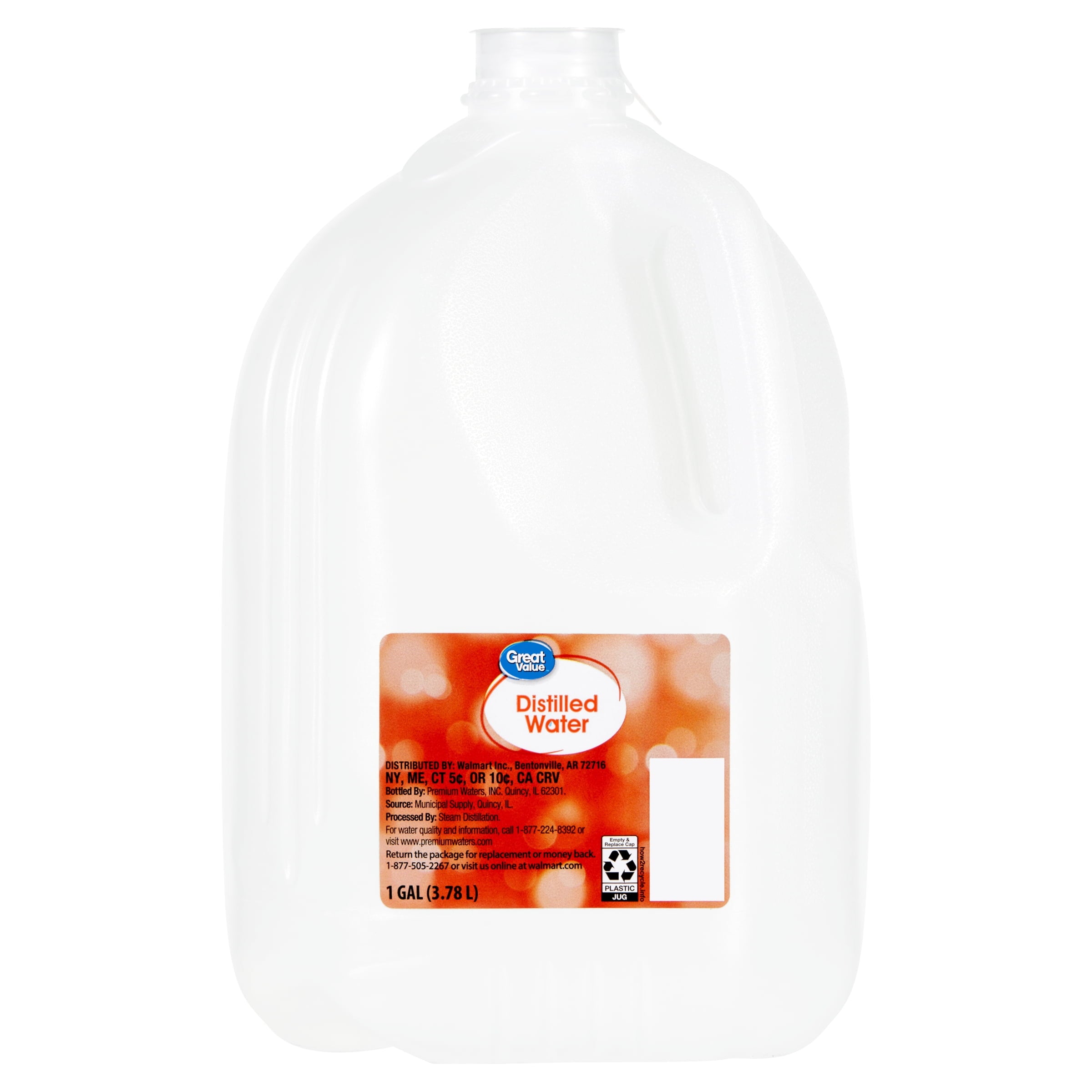 Great Value Distilled Water 1 gal Single Jug