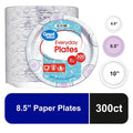 Great Value Disposable Paper Plates, 8.5 Inch, 300 Count