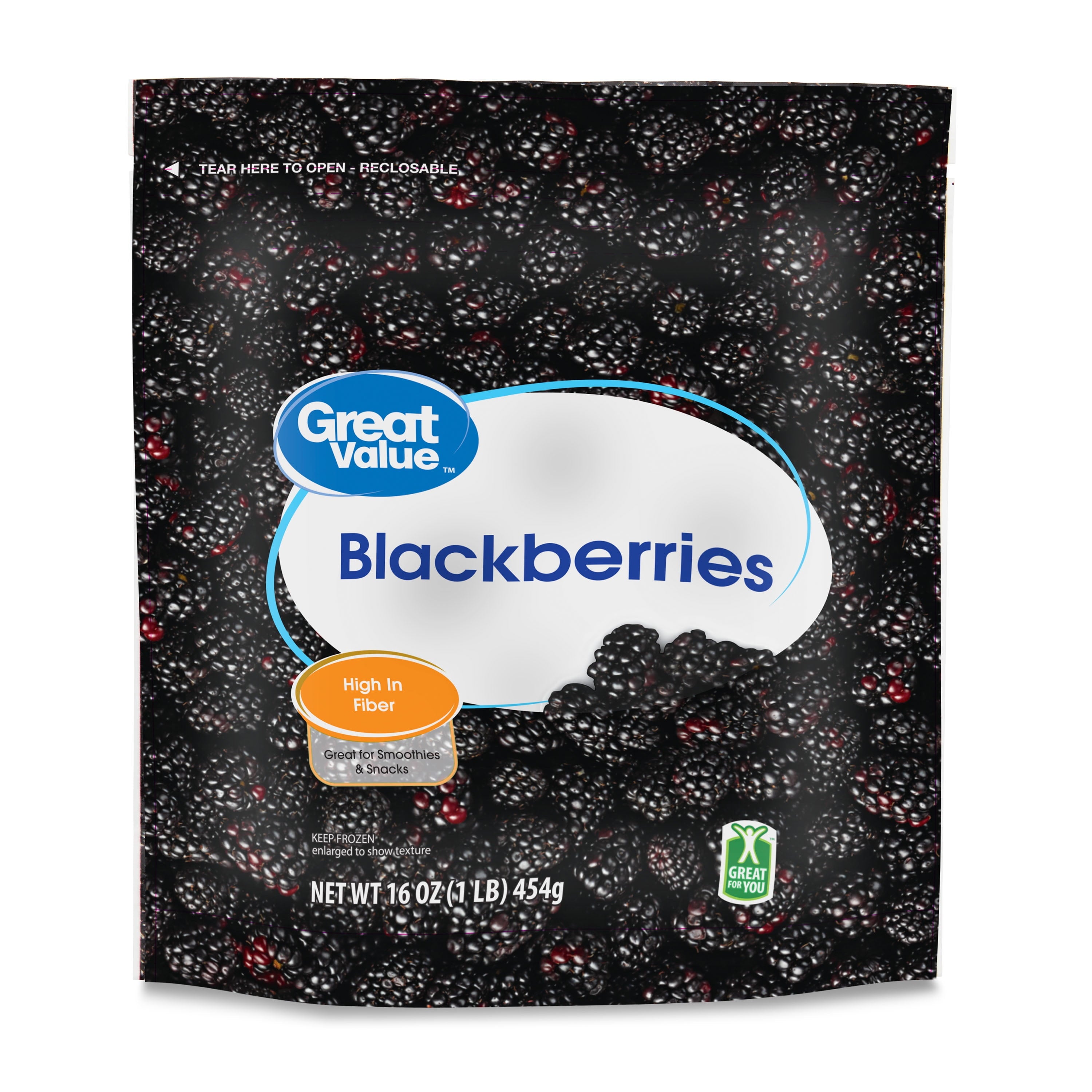 Great Value Whole Blackberries Frozen 16 Oz