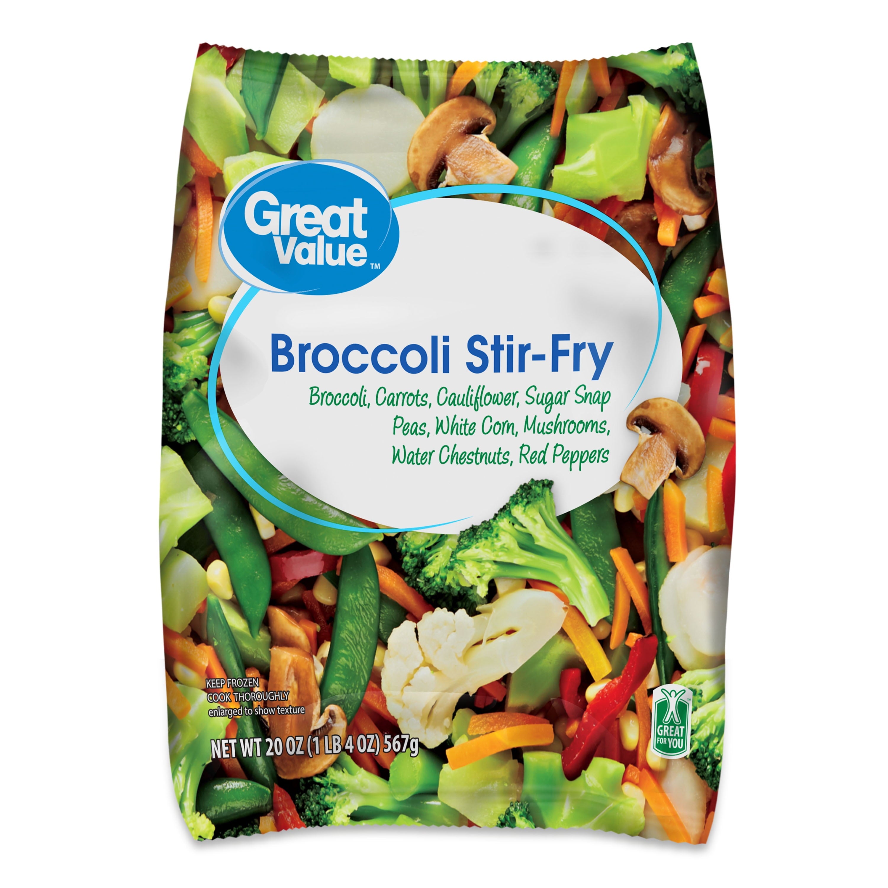 Great Value Broccoli Stir Fry Frozen Mixed Vegetables 20 Oz