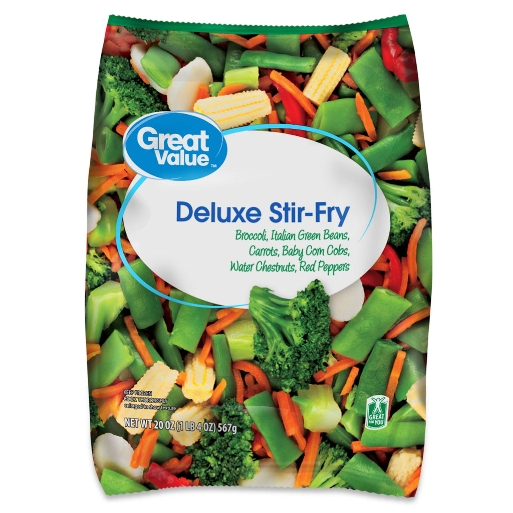 Great Value Deluxe Stir Fry Mixed Vegetables 20 Oz Frozen