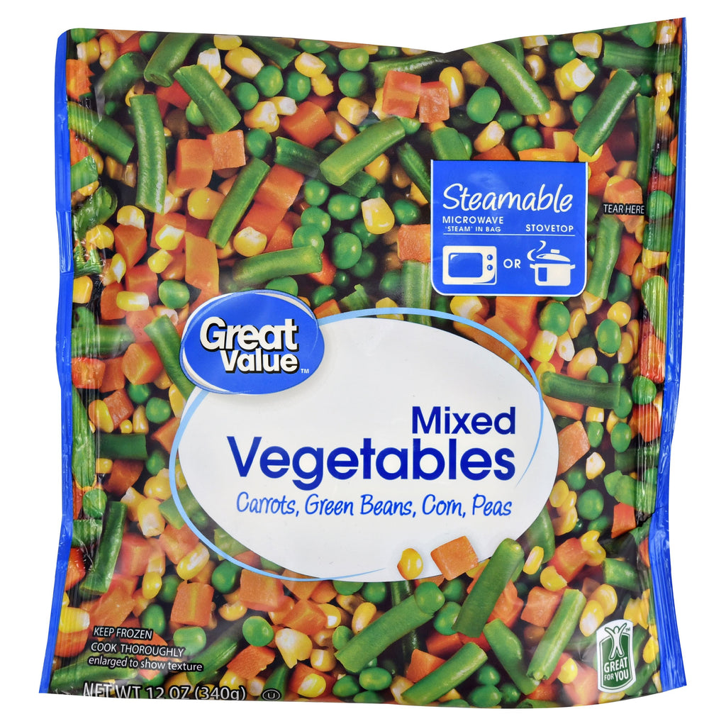 Great Value Mixed Vegetables 12 Oz Frozen Steamable Bag