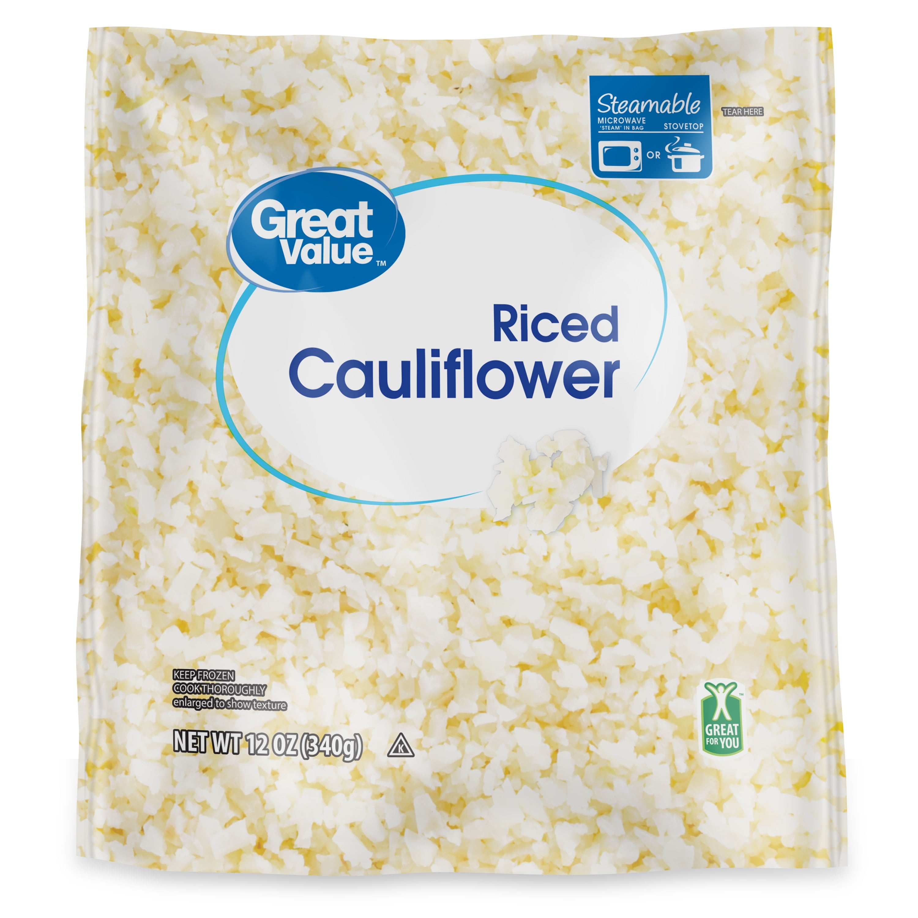 Great Value Riced Cauliflower Frozen 12 Oz